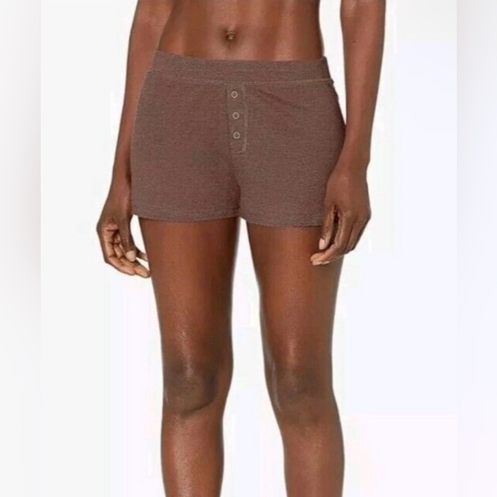 PJ Salvage - ‘Borrowed from Boys’ Knit Pajama Shorts | Cocoa Brown - XL | NWT